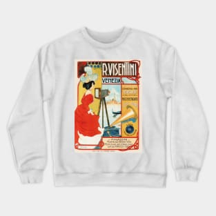 R VISENTINI Venice Italy CAMERA PHOTOGRAPHY Gramophone Advertising Art Crewneck Sweatshirt